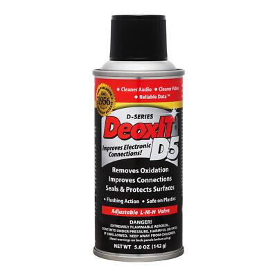 Hosa CAIG DeoxIT D5 Contact Cleaner, 5oz Lube Lubricant D5S-6 
