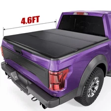 4.6FT Hard Solid Tonneau Cover 3-Fold For 2022-2025 Ford Maverick Truck Bed