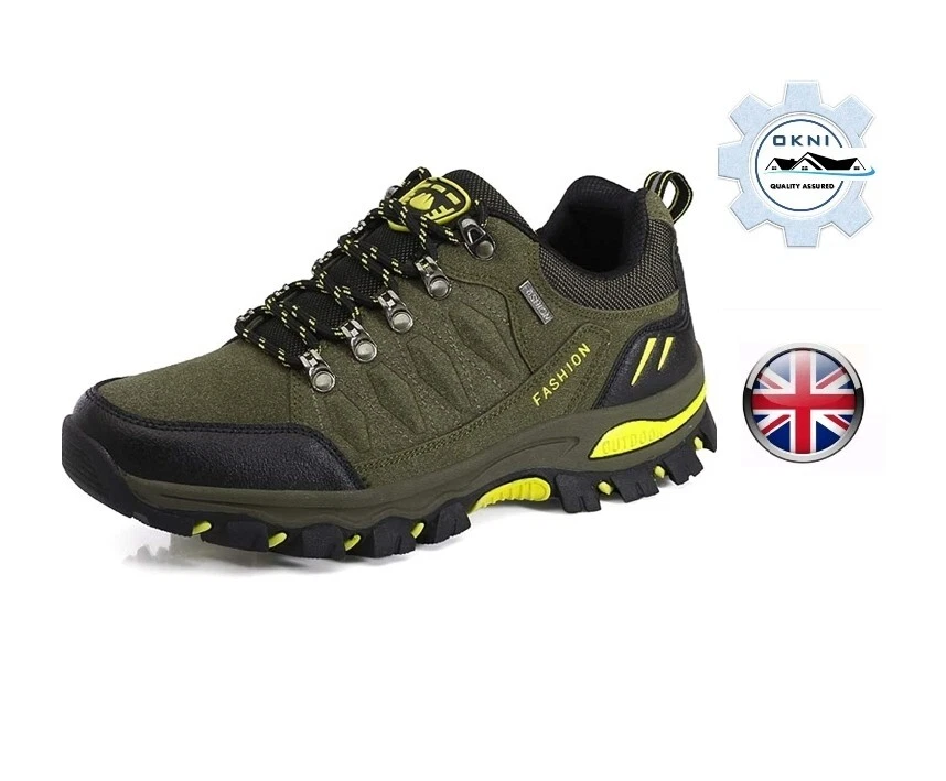 WOWEI Men Women Hiking Boots Waterproof Outdoor Sports Camping Mountain Trekking