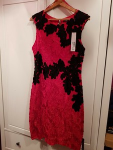 roman red and black dress