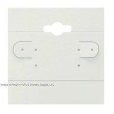 1000 White Hanging Earring Display Cards 2"H x 2"W with Lip