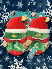 Size 4/5 fit adult 6-7 Christmas Holiday Squishmallows Slippers Avery Duck 4-5