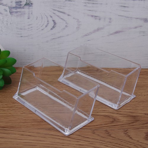 10 stücke Transparent Visitenkartenetui Kunststoff Schreibtisch Karte Ständer - Photo 12/12