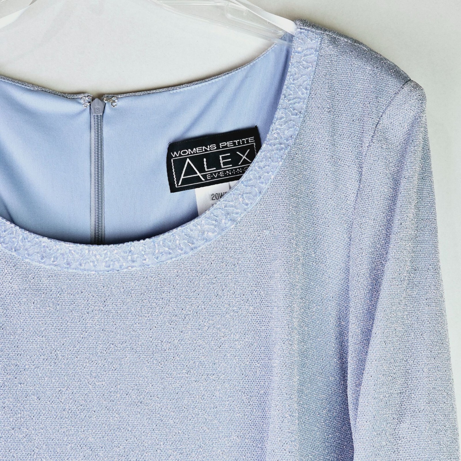 Alex Evenings Women's Petite Periwinkle Mother of the Bride Long Dress ...