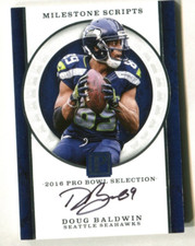 2017 Panini Pantheon Milestone Scripts #23 Doug Baldwin 28/99 A39 097