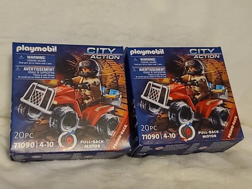 Menge = 2! Playmobil City Action Fire Rescue Speed Quad Bausatz 71090