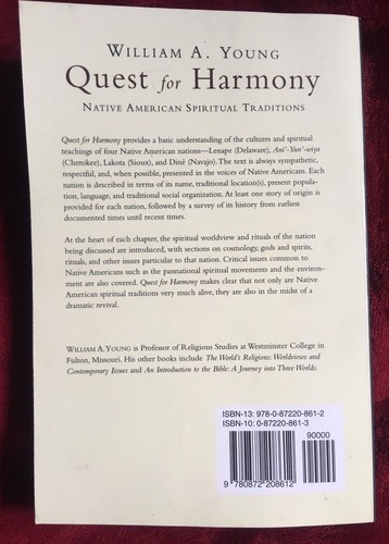 Quest for Harmony spirituelle Traditionen der amerikanischen Ureinwohner William A Young Taschenbuch - Bild 2 von 3