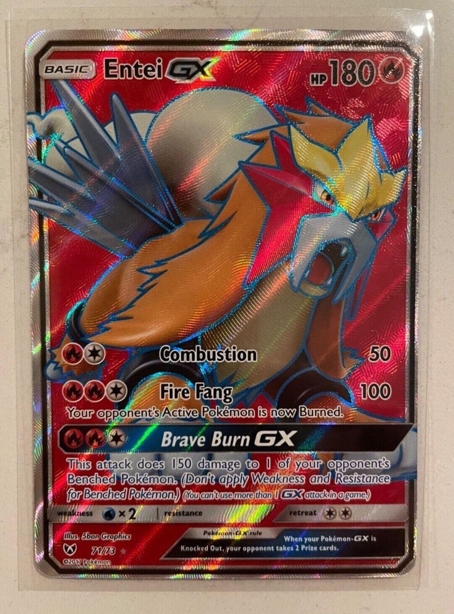 entei gx pokemon card value Pokemon Trading Card Game Shining Legends Ultra Rare Entei GX #71