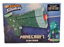 NERF Super Soaker Minecraft Glow Squid Water Blaster Gun - BRAND NEW