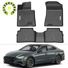 3D Floor Mats for 2020-2023 Hyundai Sonata FWD Only All Weather TPE Floor Liners