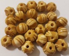 25 pcs Round 12mm Genuine Natural Bone Hand-Carved Craft Jewelry Spacer Beads