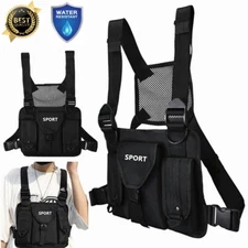 Chest Rig Bag Front Vest Pack Tactical Streetwear Bag Work Harness Hip Pouch Lot