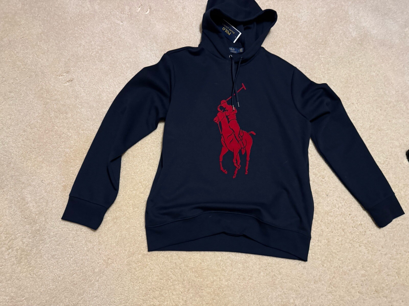 POLO RALPH LAUREN UOMO SIGNATURE BIG PONY PULLOVER FELPA CON CAPPUCCIO NUOVA CON ETICHETTE Large