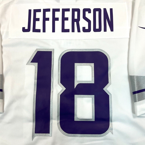 New Nike Justin Jefferson Minnesota Vikings Alternate ICE Game Jersey Sz S $130 - Picture 10 of 12