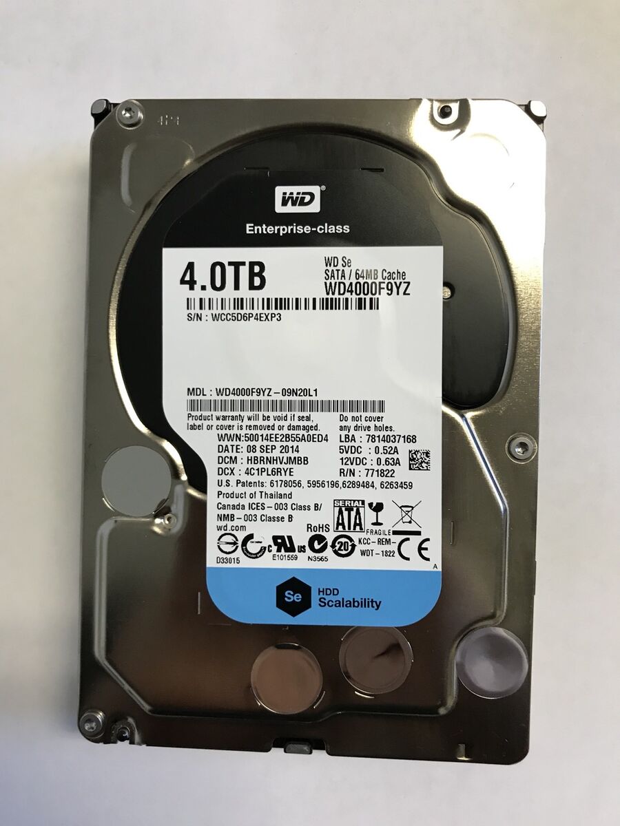 Western Digital WD4000F9YZ-09N20L0 4TB WD 64MB Cache 6Gb/s Western Digital WD4000F9YZ-09N20L0 4TB WD 64MB Cache 6Gb/s