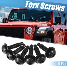Hard Top Torx Screws Bolts for Jeep Wrangler 2007-2018 Extra Long Black 6pcs