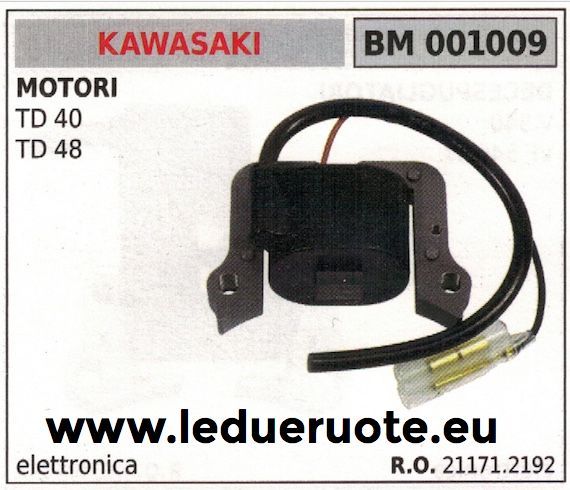 Bobina Accensione Kawasaki TD40 TD48 211712192 - Ricambio Premium