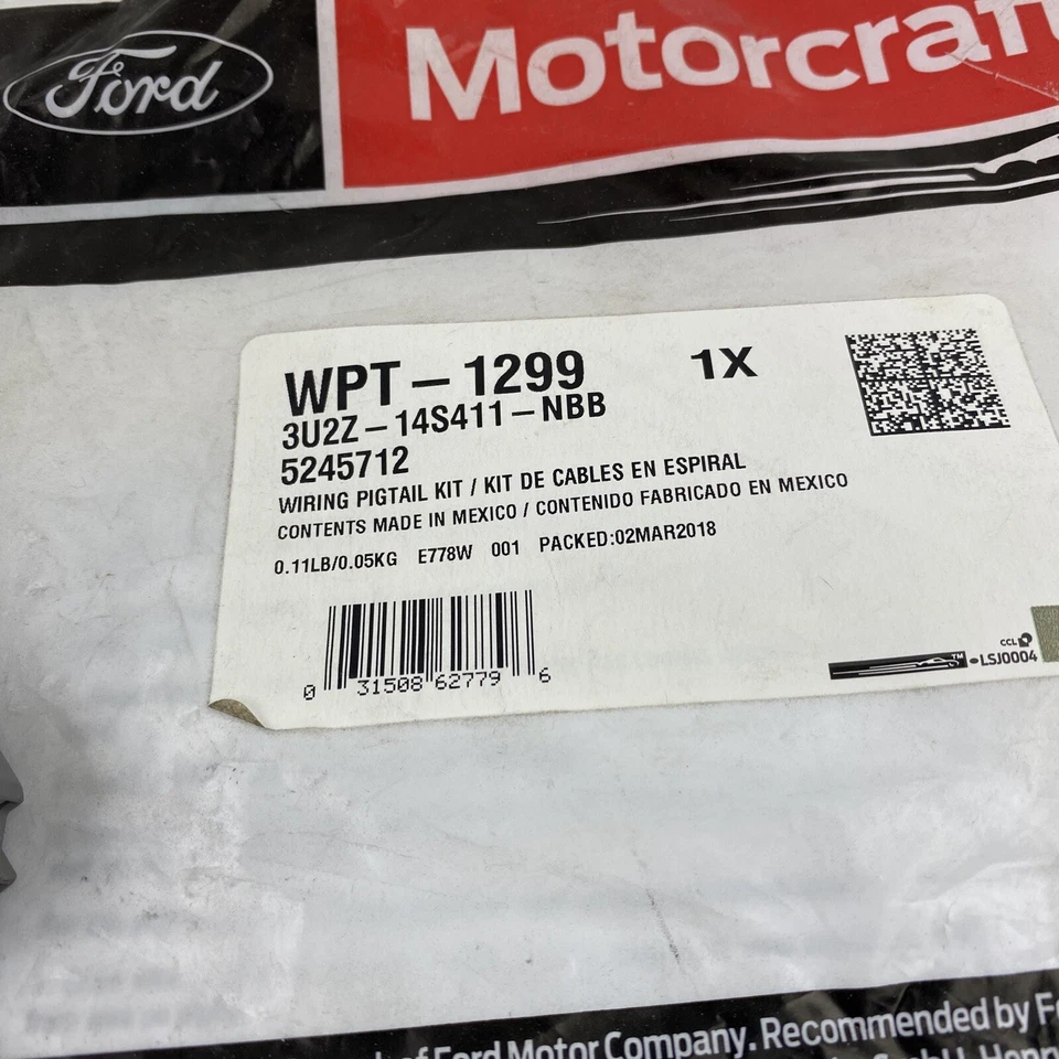 Arnés coleta original Ford Motorcraft WPT-1299 3U2Z-14S411-NBB Foto 2 de 4
