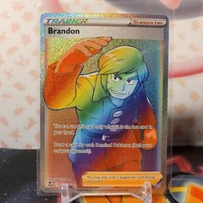 Pokemon Card Brandon 203/195 Silver Tempest Rainbow Rare Near Mint on eBay