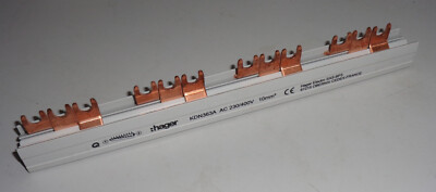 Hager Phasenschiene  KDN363A 3 polig mit Gabelanschluss 10mm² 63A 12 Module