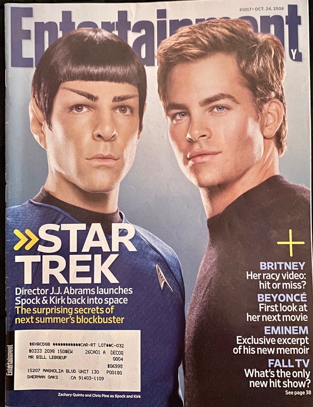 STAR TREK (Abrams) Cover Story (+mag) ENTERTAINMENT WEEKLY 2008 Elizabeth Banks