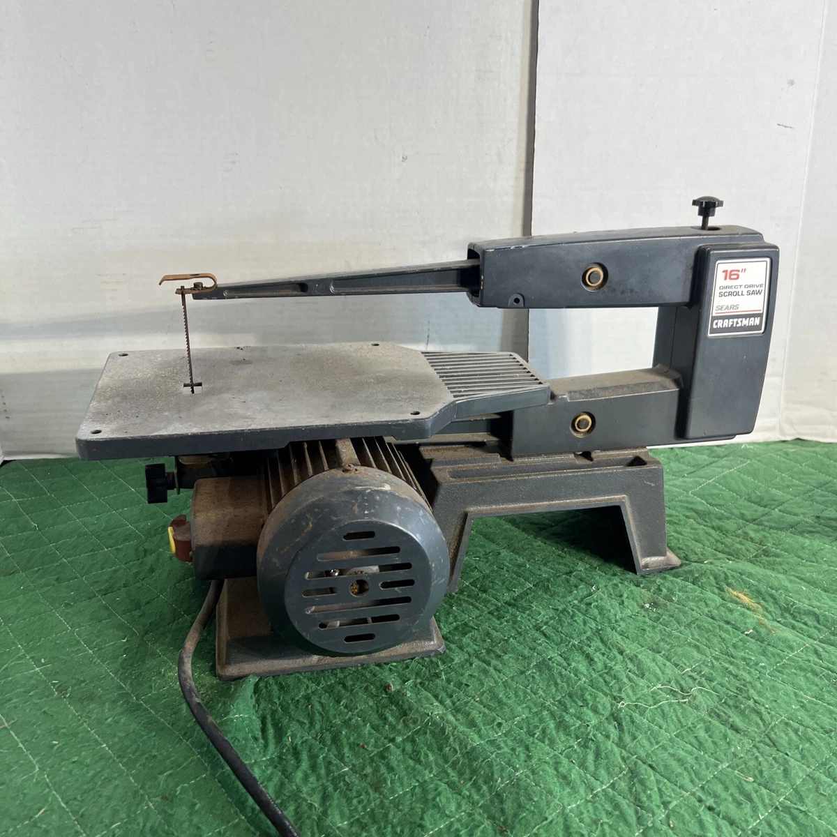 Vintage Craftsman 16 Direct Drive Scroll Saw Cast Iron Base 1700 RPM Table Tilt