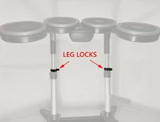 Rock Band Drum Leg LOCKS -Fix Slipping Legs -For ALL Standard Rock Band Drums