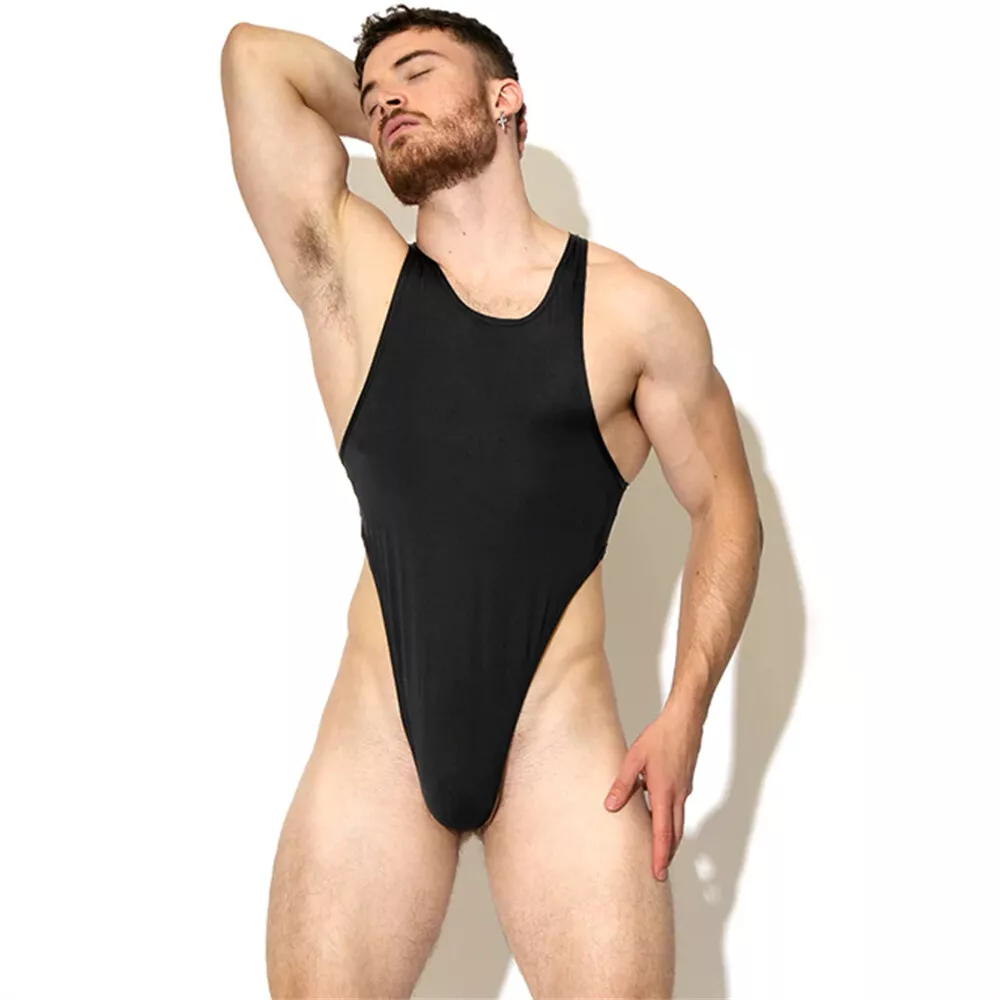 Male Underwear Men Jumpsuit Bodysuit Sexy Lingerie Leotard Sexy Thong  Jumpsuit