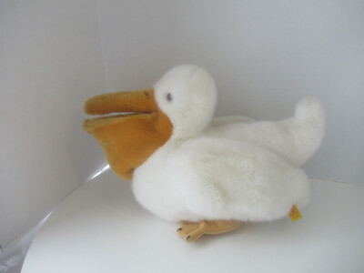 VINTAGE STEIFF PELICAN 064388 HARD TO FIND W/TAGS, BUTTON EXCELLENT!!