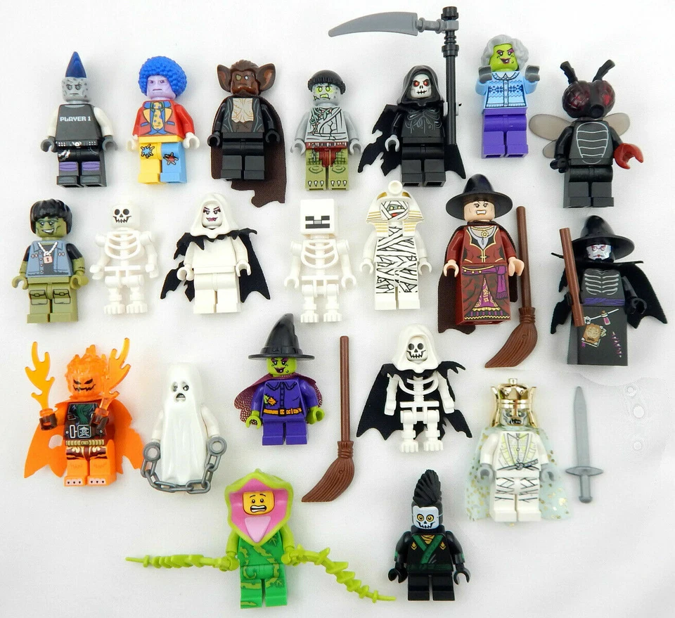 7 NEW RANDOM LEGO HALLOWEEN MINIFIG LOT minifigure zombie ghost witch skeleton - Image 1 of 1