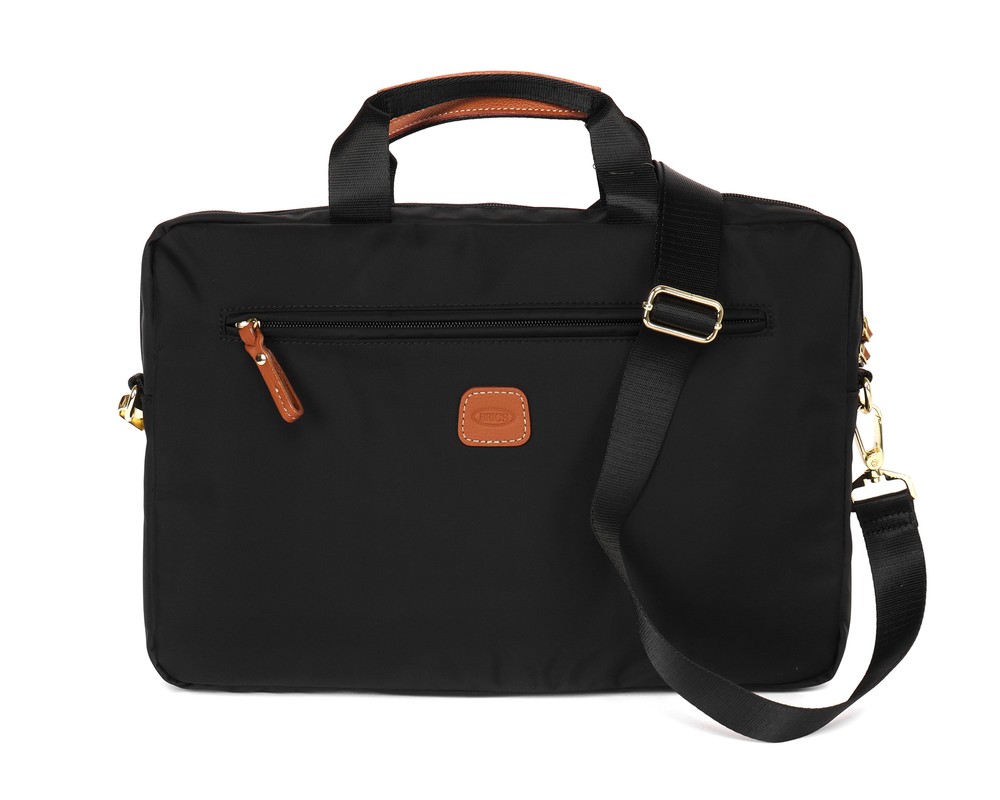 NWT BRIC'S BRIEFCASE bag nylon black laptop shoulder belt Unisex