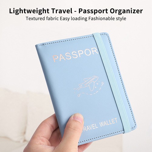 Luxury Leather Travel Passport Wallet Holder RFID Blocking ID Card Case Cover - Picture 7 of 28