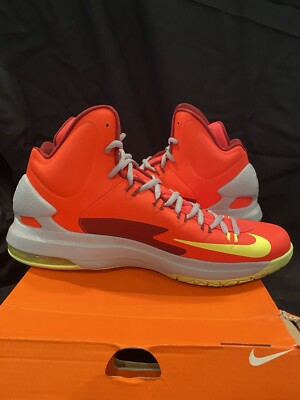 Nike KD V 5 DMV Bright Crimson Volt Wolf Grey Size 11.5 DS 554988