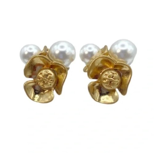 Vintage Big Simulated Pearl Cluster Stud Earrings - Large Boho Bridal Earrings For Weddings, Anniversaries & Parties