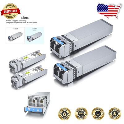 High-Performance 10G Single-Mode Transceiver for Networking Essentials - 2 Pack
