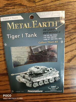 Fascinations MMS203~Metal Earth~Tiger 1 Tank~3-D Laser Cut Model~About HO Scale