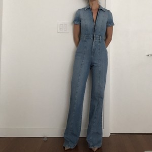 alice olivia denim jumpsuit