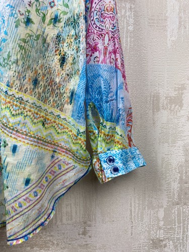 Emily Van Den Bergh Damen Bluse Baumwolle Mehrfarbig Peisley Print Größe 44 - Bild 6 von 11