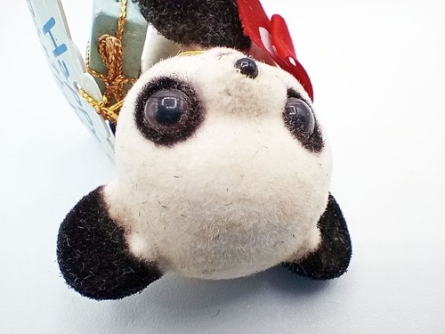 Panda Flocked Miniature Josef Originals Japan Vintage Birthday Sticker & Tag 2" - Bild 13 von 14