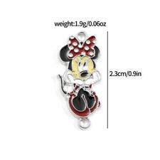 new lot 50Pcs cartoon Anime minnie Charm necklace Pendant DIY Jewelry Making