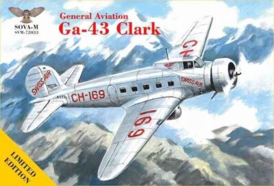 SOVA-M 72033 General Aviation Ga-43 Clark Swissair Maßstab 1:72