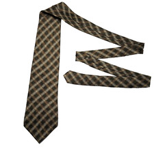 Burberry London Tie Men's Beige Check Necktie Handmade In USA