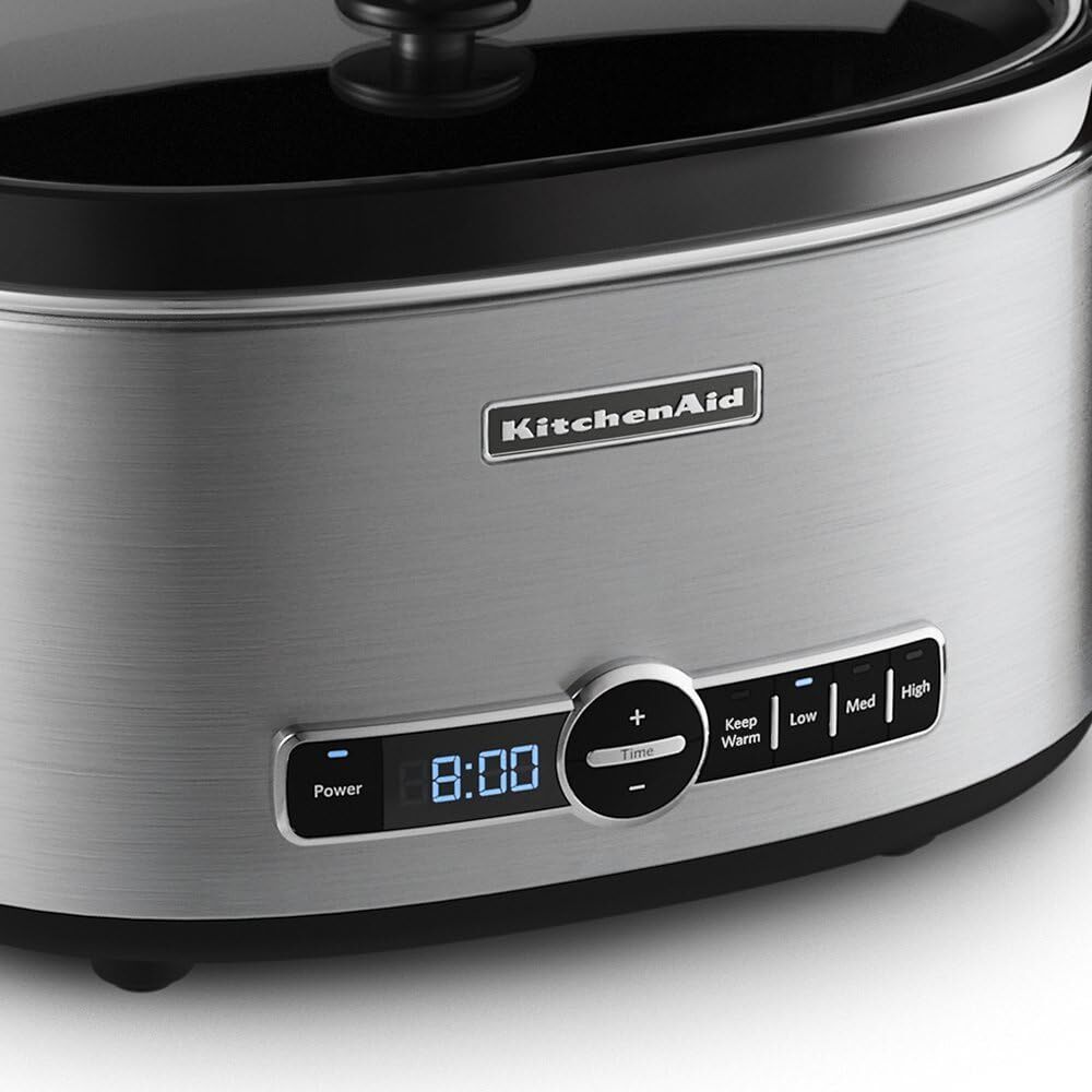 KitchenAid RRKSC6223SS 6-Quart Slow Cooker with Glass Lid