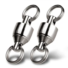 25/50/100 Ball Bearing Sea Fishing Swivels Split Rings Fastlink Clips Connector