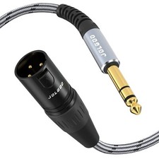 1/4 Inch TRS to XLR Male Cable, Balanced 6.35mm TRS Plug to 3-pin XLR Male, Q...