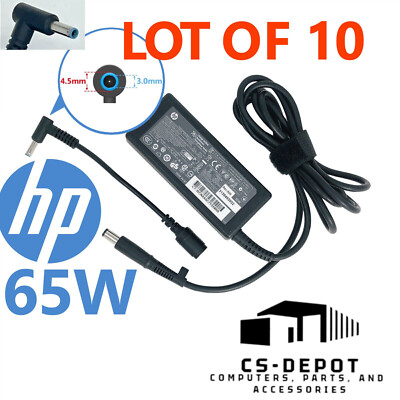 Lot of 10 HP 65w 19.5v 3.33a Blue Tip Laptop Charger AC Power Adapter	