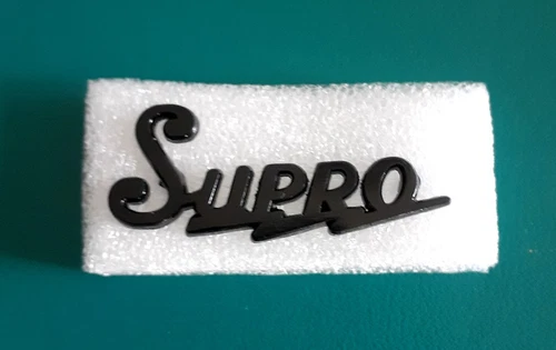 Supro Guitar Logo Black with pins