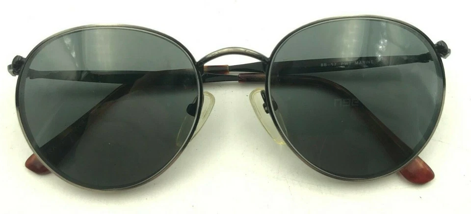 Gafas de sol redondas de metal marino peltre Bugle Boy BB-57 de colección marcos Japón Foto 4 de 4
