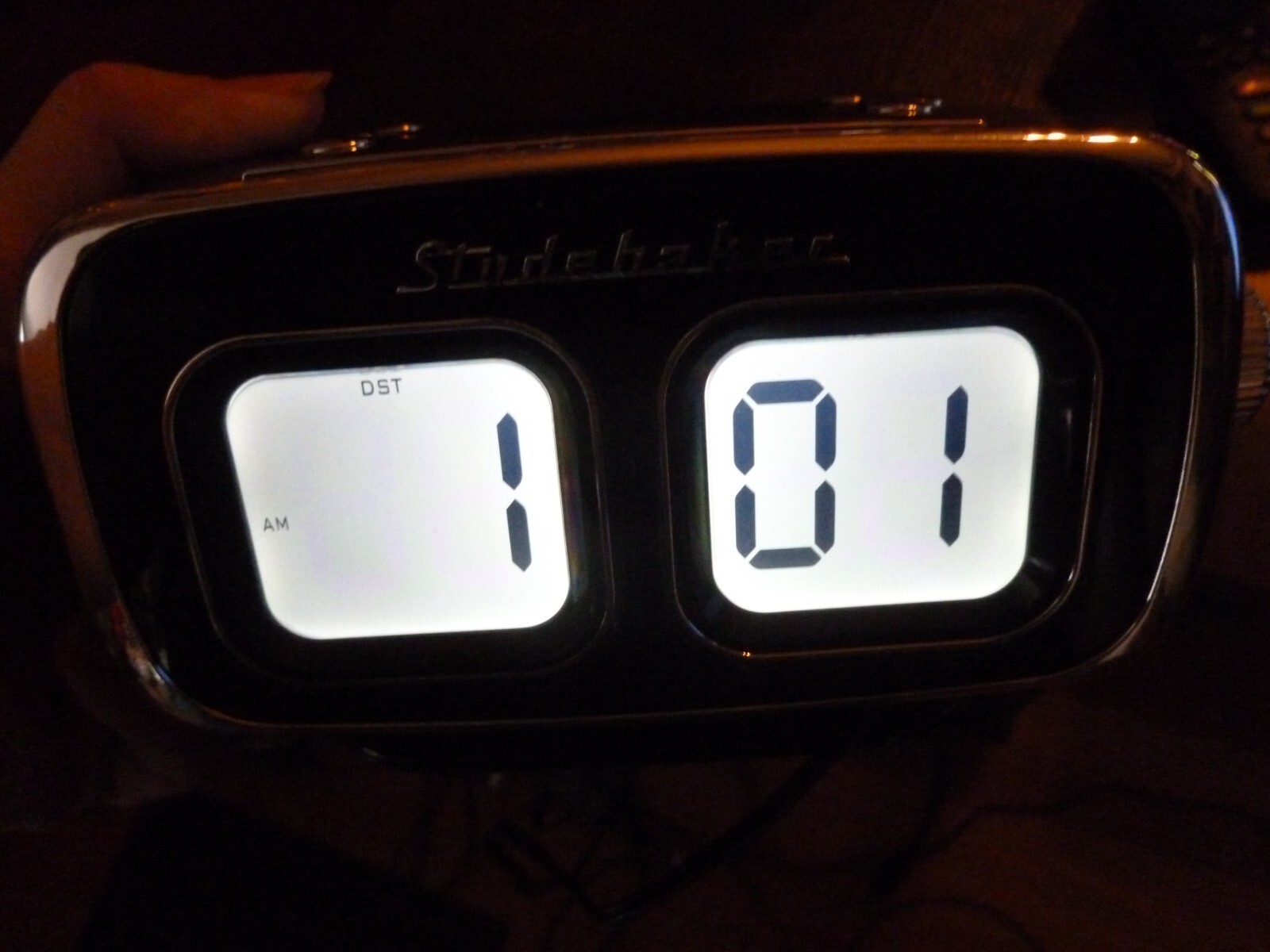 Studebaker SB3500BK Digital AM/FM Clock Radio Black Works Great