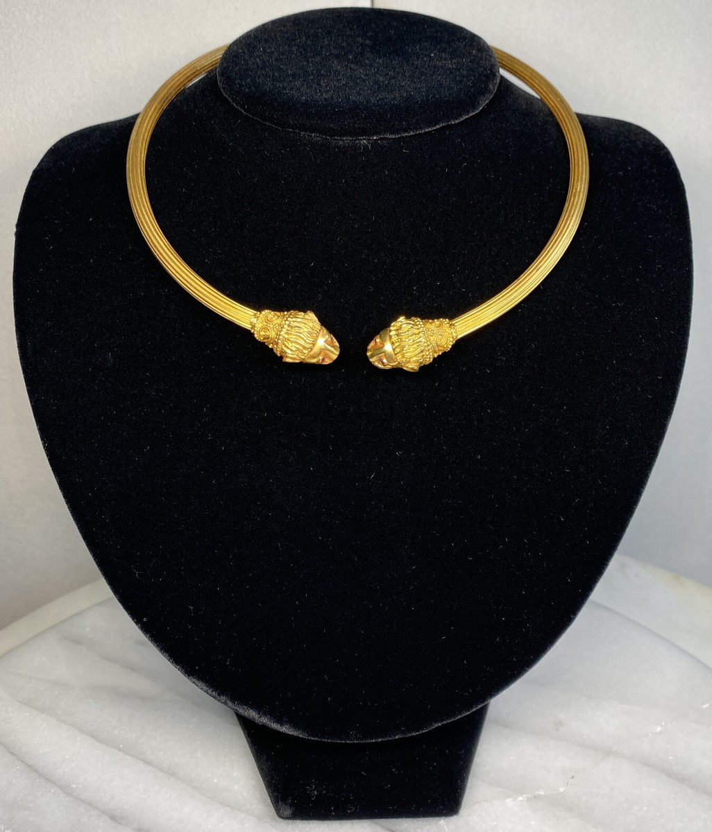 Ilias Lalaounis 18K Yellow Gold Choker Necklace Estate Fine